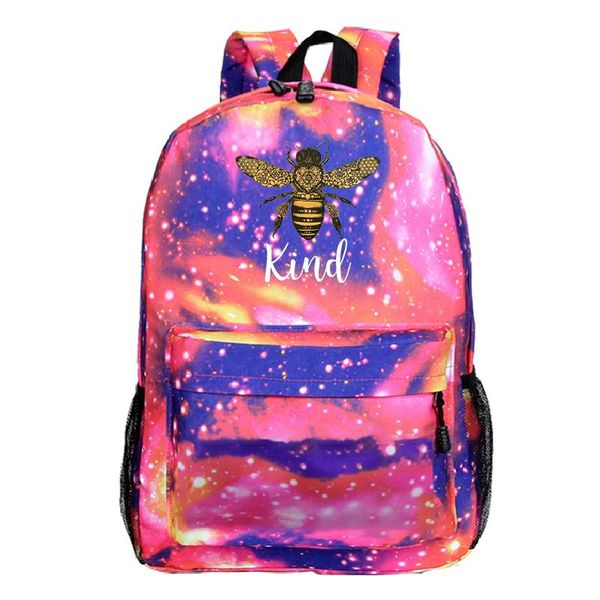 

backpack bee kind school black solid color 2021 kindergarten student