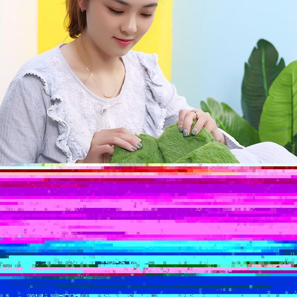 

plush avocado slippers fruit toys cute pig cattle warm winter shoes doll women indoor household products, Black