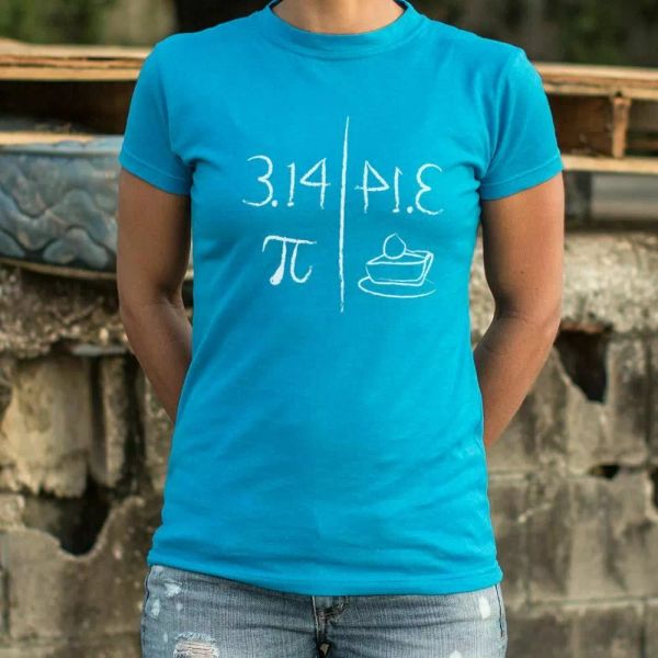 

pi mirrors pie t-shirt | short sleeve graphic tee for women, White;black