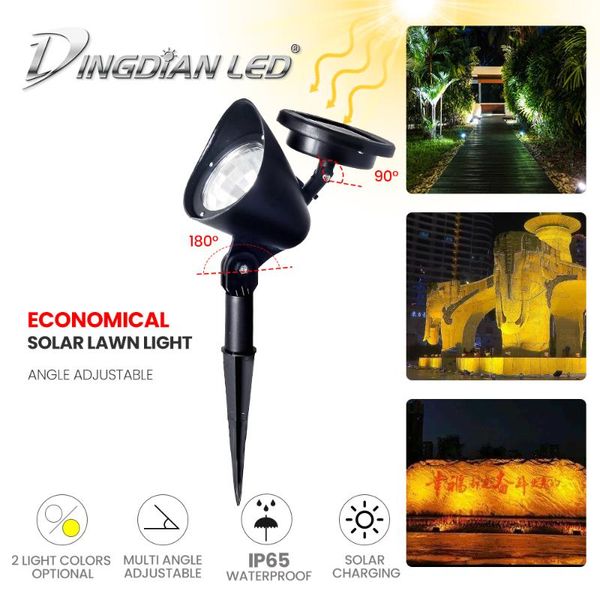 

outdoor lightings solar led lawn lamp powered waterproof spot light floodlights garden decoration night lantern 5w lamps