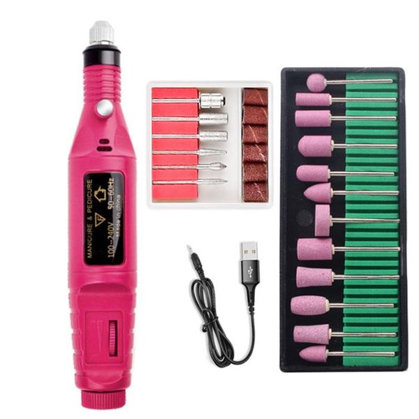 

nail art kits electric manicure drill polish gel remover machine file set 20000rpm uv polishing tools