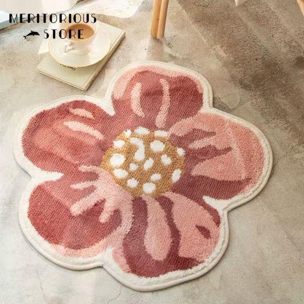 

carpets fluffy faux cute flower sun home floor rugs modern living room sofa chairs area mat bedroom bathroom rectangle anti-skid