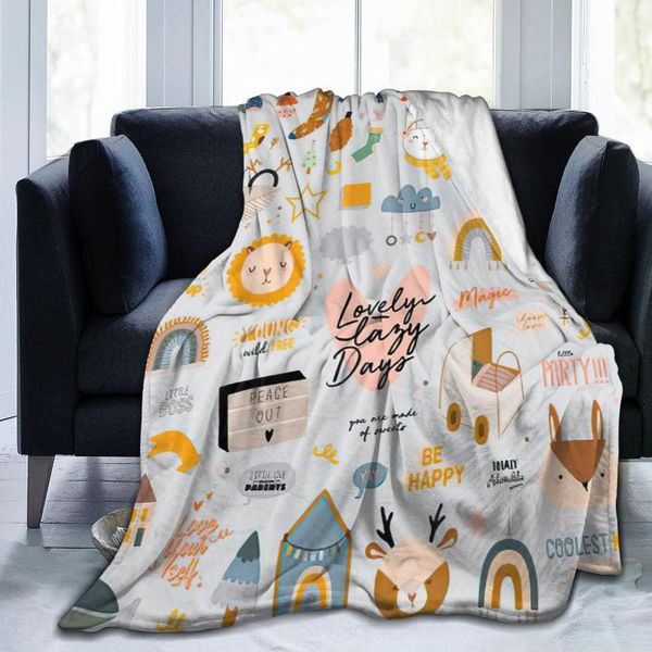 

blankets super soft sofa blanket plaid collage sublimation cartoon animation bedding flannel bedroom decorative 02