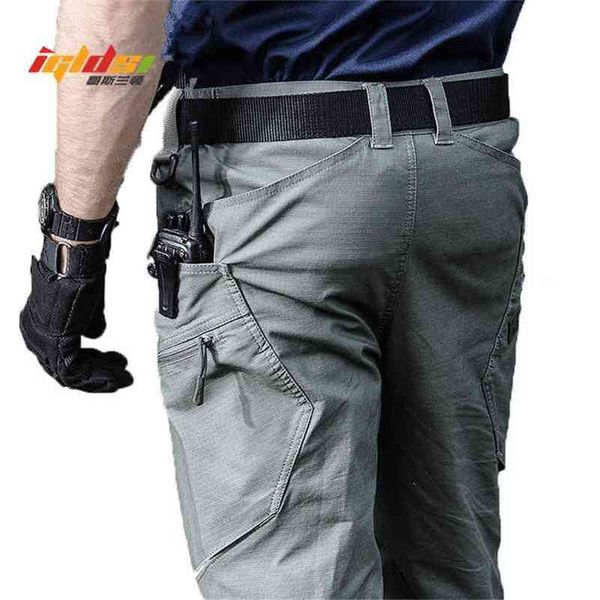 

military army cargo pants men's urban tactical combat long trousers multi pockets unique casual ripsfabric s-2xl 210715, Black