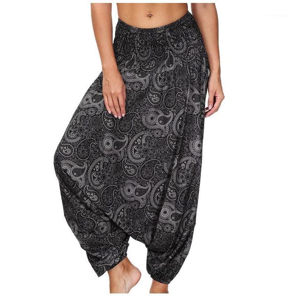 

women's pants & capris soft 2021 high-waist casual summer printed thin yoga, Black;white