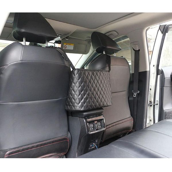 

car organizer storage bag rear seat back hanging nets pocket trunk auto stowing tidying interior accessories