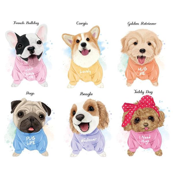 

wall stickers cute puppy for kids rooms decor removable diy dog decals children room nursery home art murals