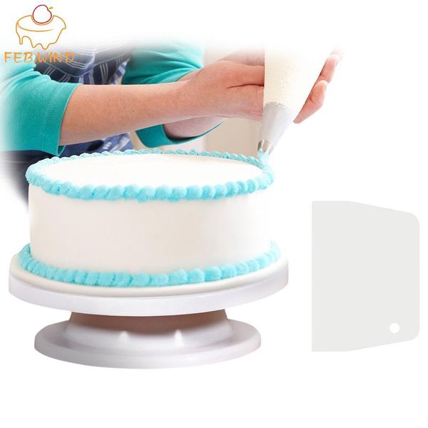 

bes plastic icing turntable cake decorating stand rotating spinner revolving cakes for decoration 132 baking & pastry tools