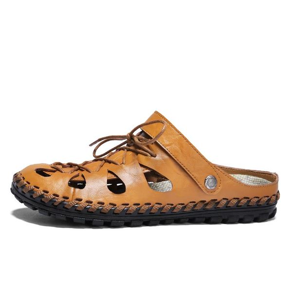 

sandals da sandale for para rasteira sneakers sandel sandalias hombre playa herren casual verano safety sport leather uomo, Black