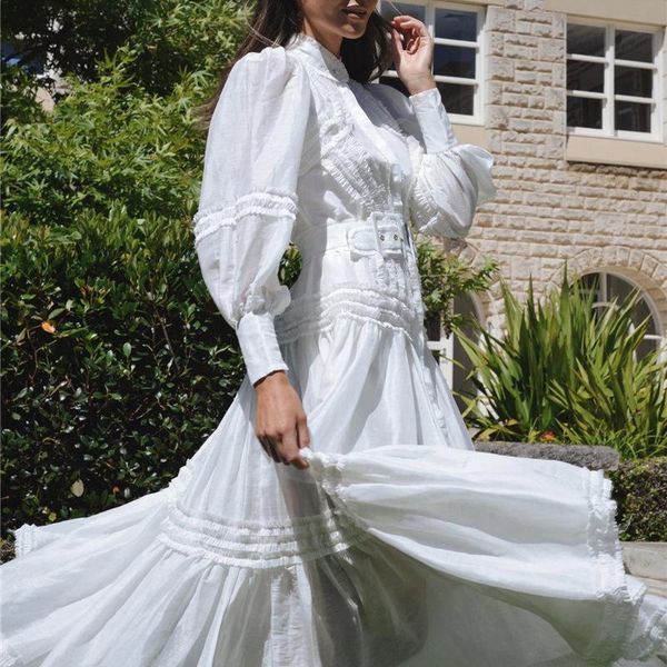 

casual dresses summer retro single breasted stitching pure color elegant temperament waist long dress vestidos fashion wholesale 2021, Black;gray