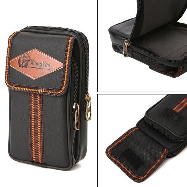 

universal flip phones holster case wallet card waist bag pouch belt clip wallet h8wd