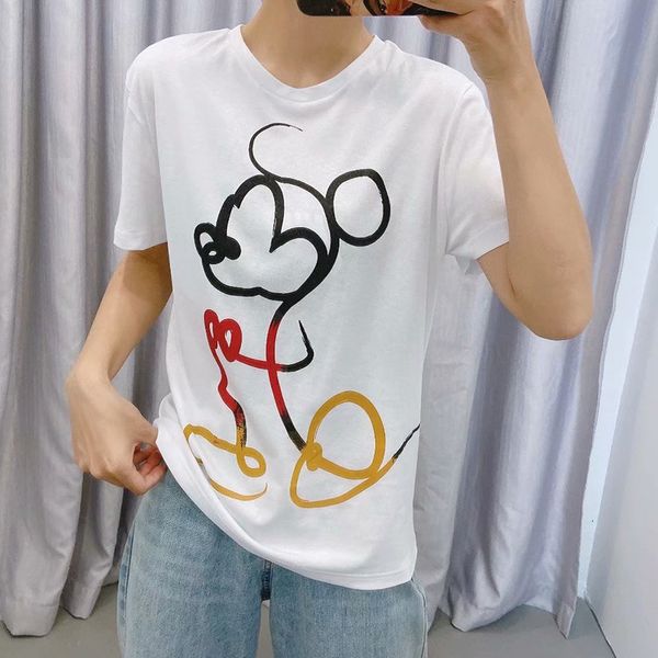 

t shirt 2021 autumn women's cartoon graffiti printed 05644674250, White