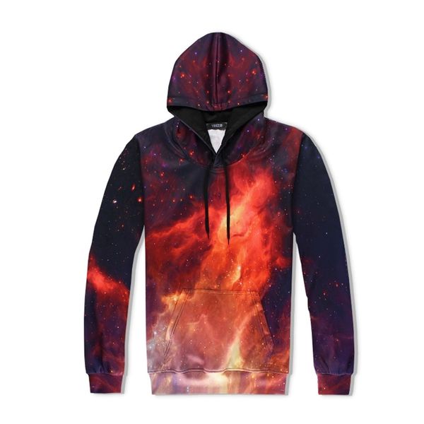 

men's sweater new baseball suit flame star fire 3d effect printing, Black