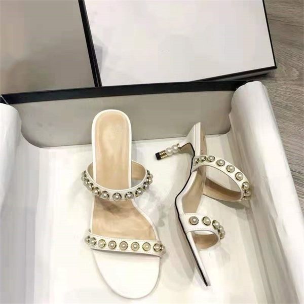 

official website 70% off outlet summer new xiaoxiang sandals women's pearl with thin heel fairy wind peep toe high heels factory sale, Black