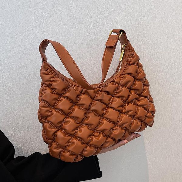 

evening bags designer pleated hobos shoulder for women handbag purses 2021 vintage ladies casual totes high quality