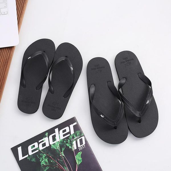 

women flip-flops summer non-slip outer wear fashion flip-flop sandals slippers wholesale shoes for, Black