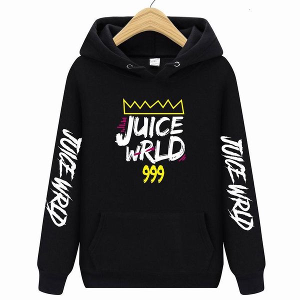 

men's hoodies & sweatshirts juice wrld letter printed harajuku hip hop rapper hooded sweatshirt pullover men/women fashion singer hoodi, Black