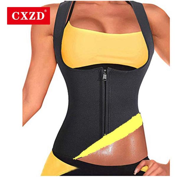 

women's shapers women sports fitness vest exercise training sweat sleeveless shirt neoprene clothes vests slimming, Black;white