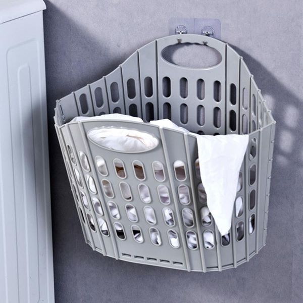 

dirty clothes laundry basket foldable hollow toy sundries organizer washing large wall-mounted household bathroom out hamper bags