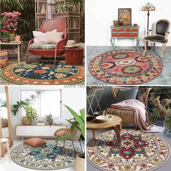 

european and american country persian ethnic flower living room bedroom hanging basket chair round floor mat carpet carpets