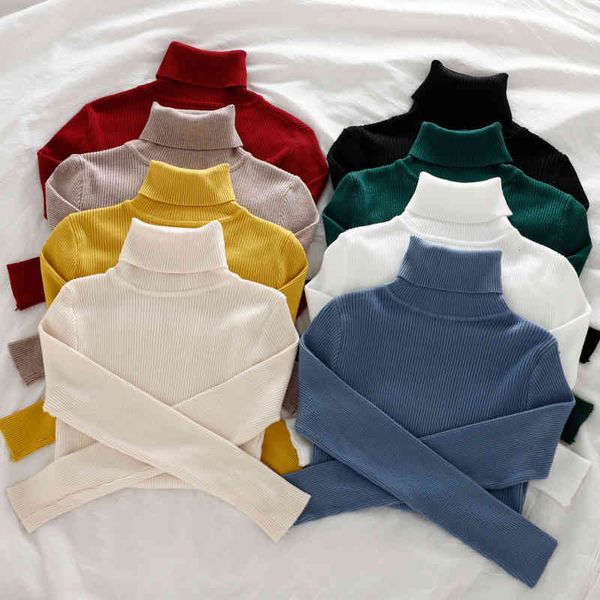 

women's sweaters fashion winter slim women pullovers fall knitted sweater turtleneck long sleeve casual office lady pull femm, White;black