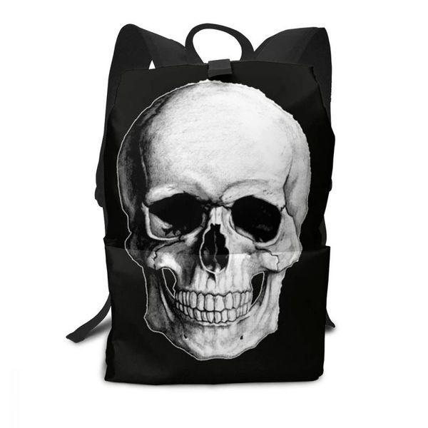 

backpack pp bones rivet double shoulder backpacks teen trend bag bags