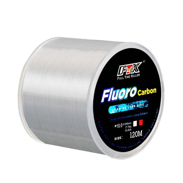 

7.15lb-45lb leader 120m japan fiber line coating sinking 0.20mm-0.60mm lure fishing fluorocarbon wire carbon f braid