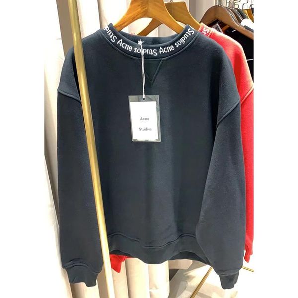 

men's hoodies & sweatshirts oversized loose classic letter jacquard and women's sports sweater couple plus thin velvet pullover, Black