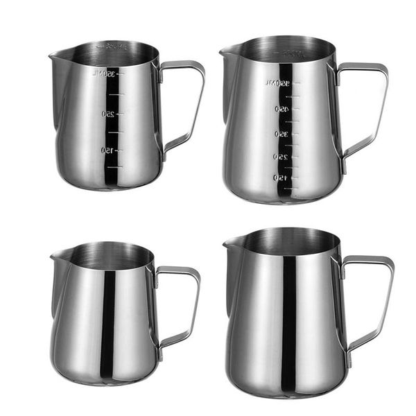 

mugs 350ml/550ml stainless steel coffee jug milk frothing cup espresso latte art pitcher cream froth maker kitchen stencils