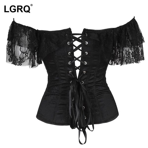 

women's shapers [lgrq] underbust corset lace up bustiers & corsets women body shaperwear tide autumn winter 2021 19d2900, Black;white