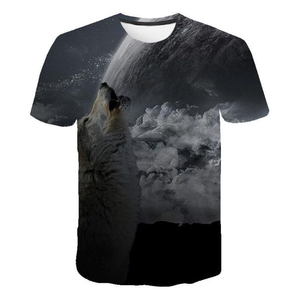 

shirt men est galaxy wolf t-shirt 3d printed moon t-shirts harajuku women casual fitness tee men's, White;black