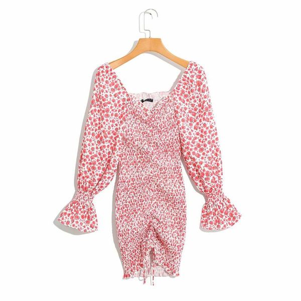 

casual dresses slash neck woman dress long sleeve sheath floral print fashion red summer female pullover, Black;gray