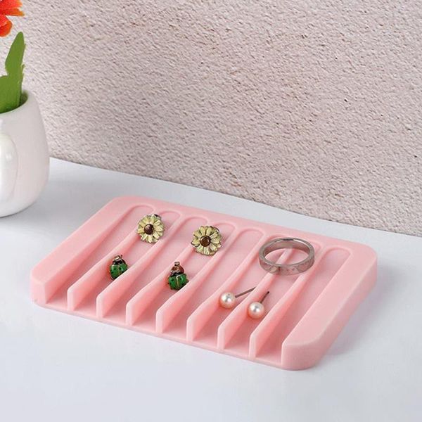 

soap dishes premium silicone holder with self-draining inclined grooves durable wear resistant non-slip for bathroom kitchen h88f