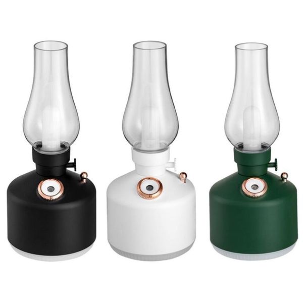 

humidifiers usb chargeable retro lamp air humidifier with led light aromatherapy diffuser mist maker for home decoration