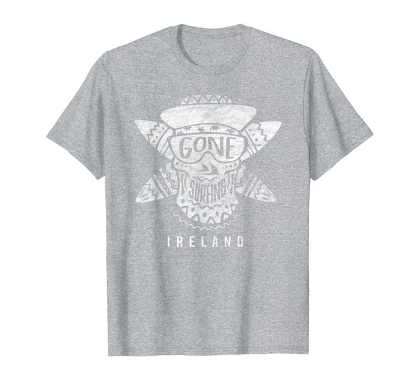 

gone surfing ireland t-shirt, White;black