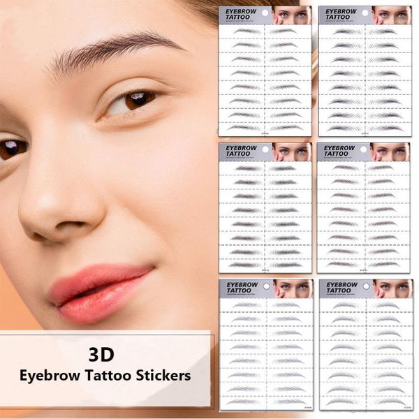 

2pcs magic 3d eyebrow tattoo sticker hair-like false eyebrows long lasting super waterproof makeup eye brow stickers cosmetics1