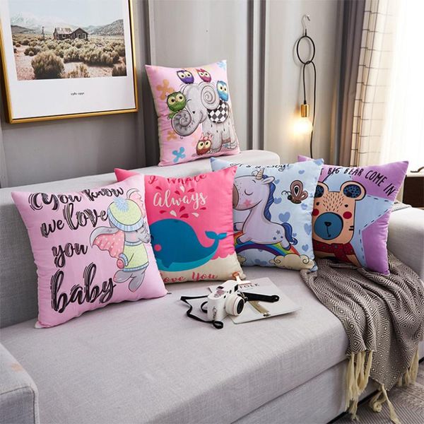 

cushion/decorative pillow cute cartoon polyester geometric cushion for children room decorative sofa diy printed seat chair