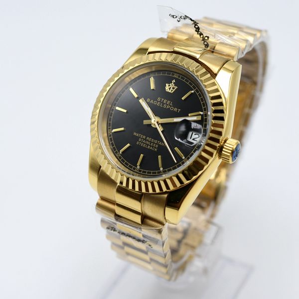 

silver 36mm datejust 2813 sweep automatic mechanical movement two tone silver watches men stainless steel gents wristwatches, Slivery;brown