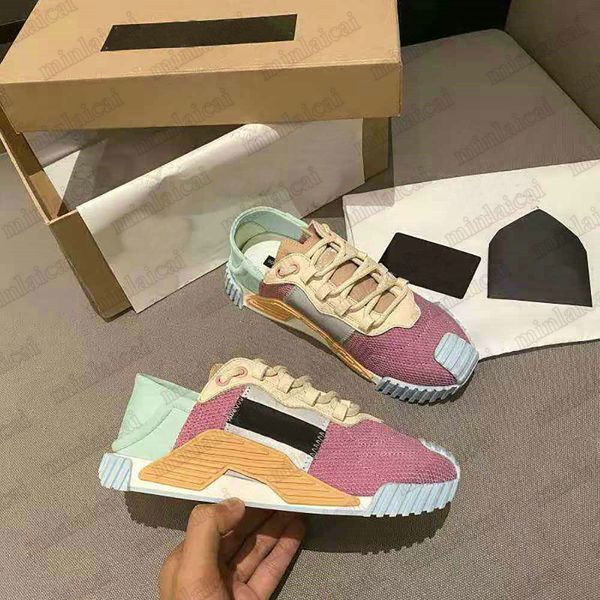 

classic sorrento ns1 slip-on sneakers mesh knit rubberized calfskin leather italy luxurys mens sneaker designer trainers womens casual shoes, Black