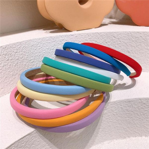 

hair accessories surface sponge headbands for girls children candy color bands kid fashion headdress headwear ornament, Slivery;white