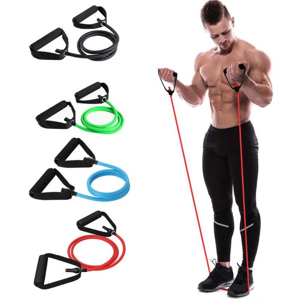 

resistance bands 120cm yoga pull rope elastic rubber fitness equipment exercise tube workout strength training