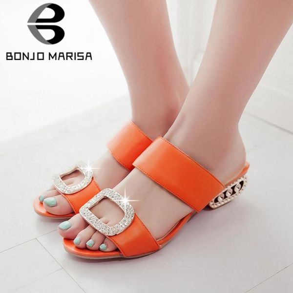 

dress shoes bonjomarisa elegant lady party casual fashion solid slip on open toe metal pumps women 2021 leisure office woman, Black