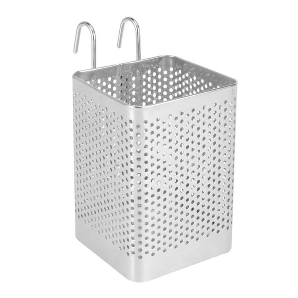 

chopsticks kitchen utensil perforated holder box with hooks drying rack basket