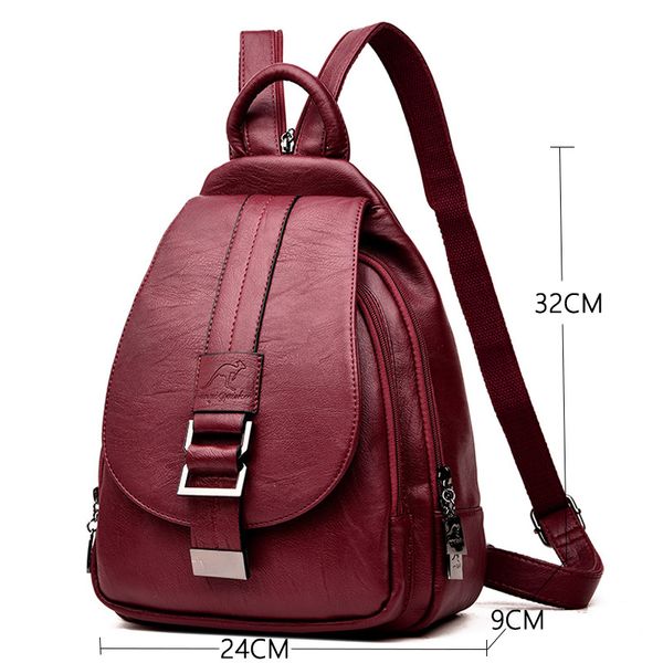 2021 mochilas designer mulheres mochilas de couro saco de escola para adolescente meninas viajar bolsa de volta retro bagpack sac um DOS K726