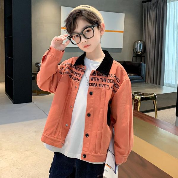 

jackets children solid color jacket kids casual sport outerwear teen boys fashion lapel overcoat 5 6 7 8 9 10 11 12 13 14 15 16y, Blue;gray
