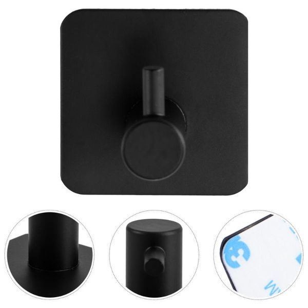 

hooks & rails 4pcs kitchen hanging traceless ironwork hat hangers (black)