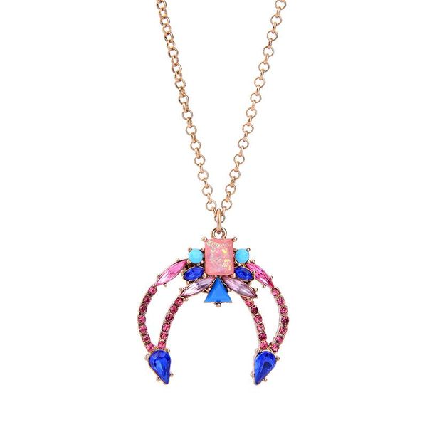 

pendant necklaces fashion long chain necklace big blue crab claw 2021 summer designer jewelry online, Silver