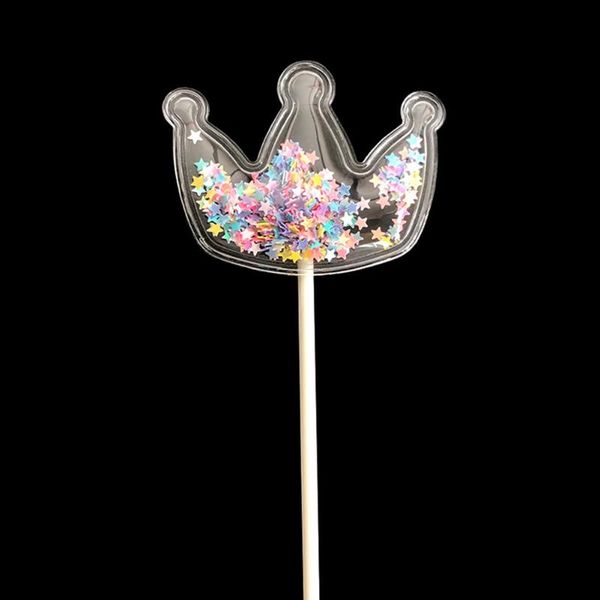 

other event & party supplies 3pcs cute dessert decorating tool crown wedding baby shower diy transparent sequin cake er birthday cupcake
