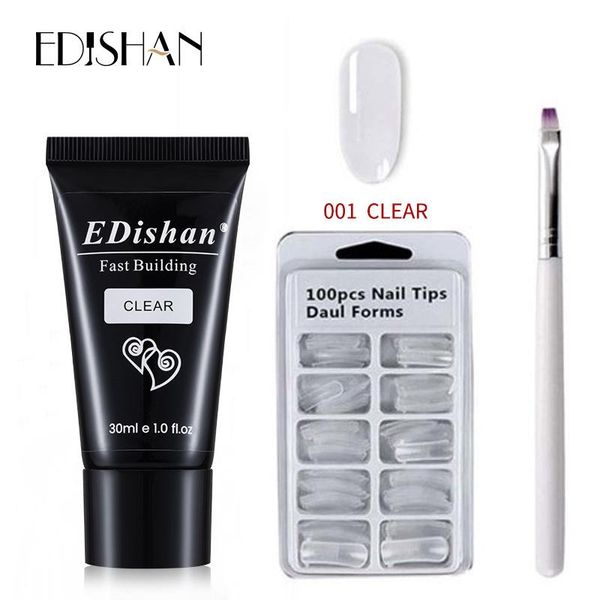 

nail art kits manicure potherapy extension gel 30ml bean paste pink milky white crystal mold set