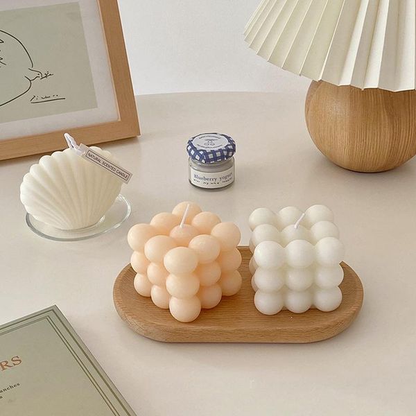 

candles ins bubble cube candle soy wax scented bedroom decoration relaxing sleeping birthday gift